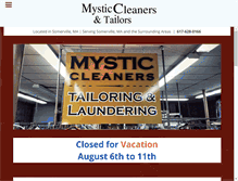 Tablet Screenshot of mysticcleaners.com